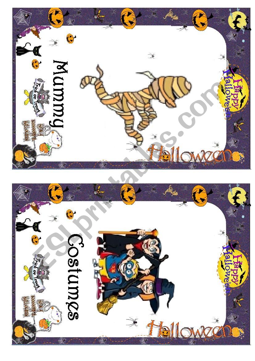 Halloween flashcarcards part 2 of 2