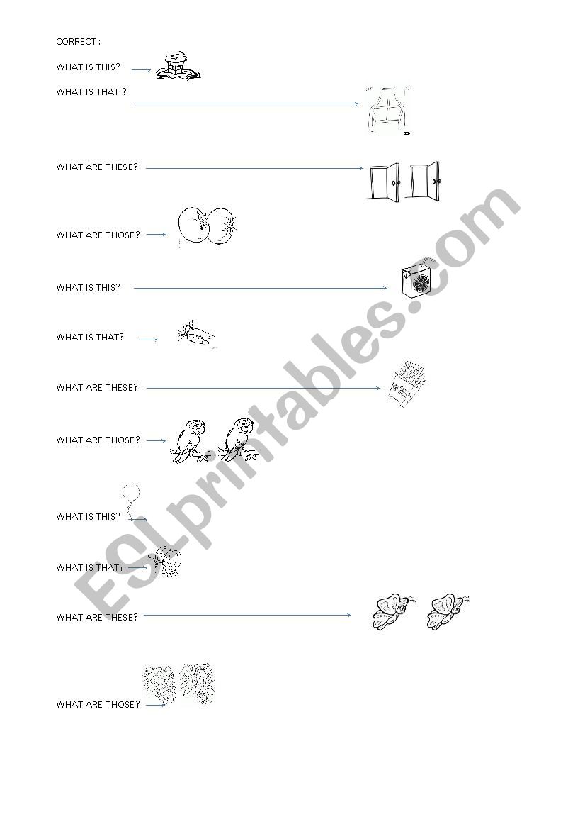 This - These and That- Those worksheet