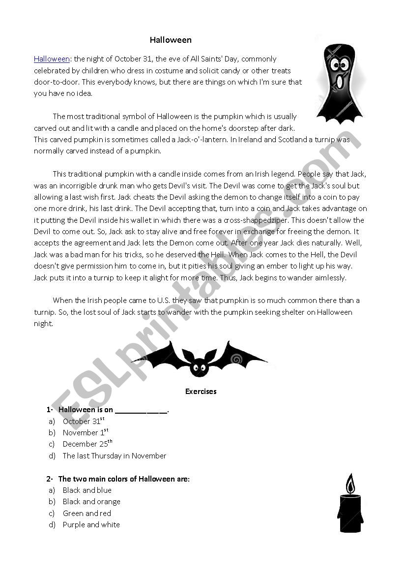 Halloween activity game / quiz