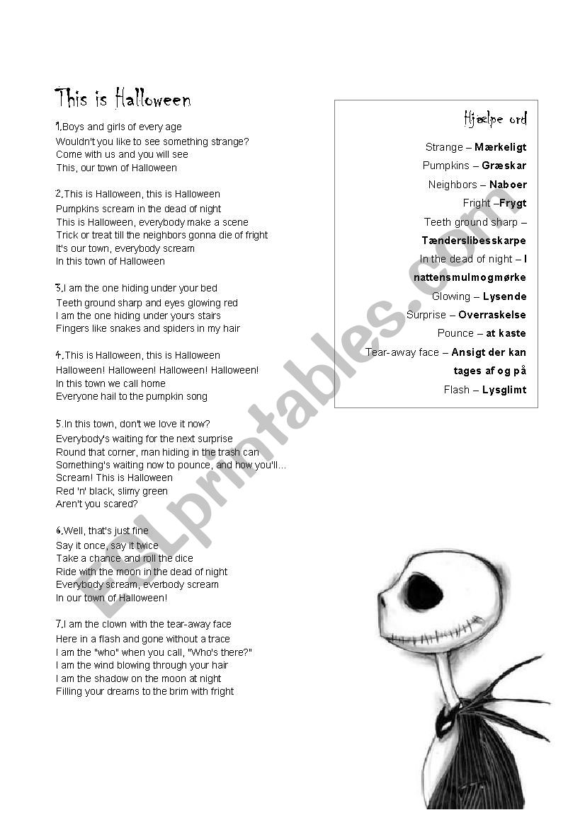 This is Halloween worksheet