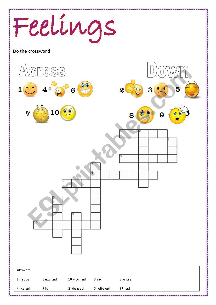 Feelings worksheet