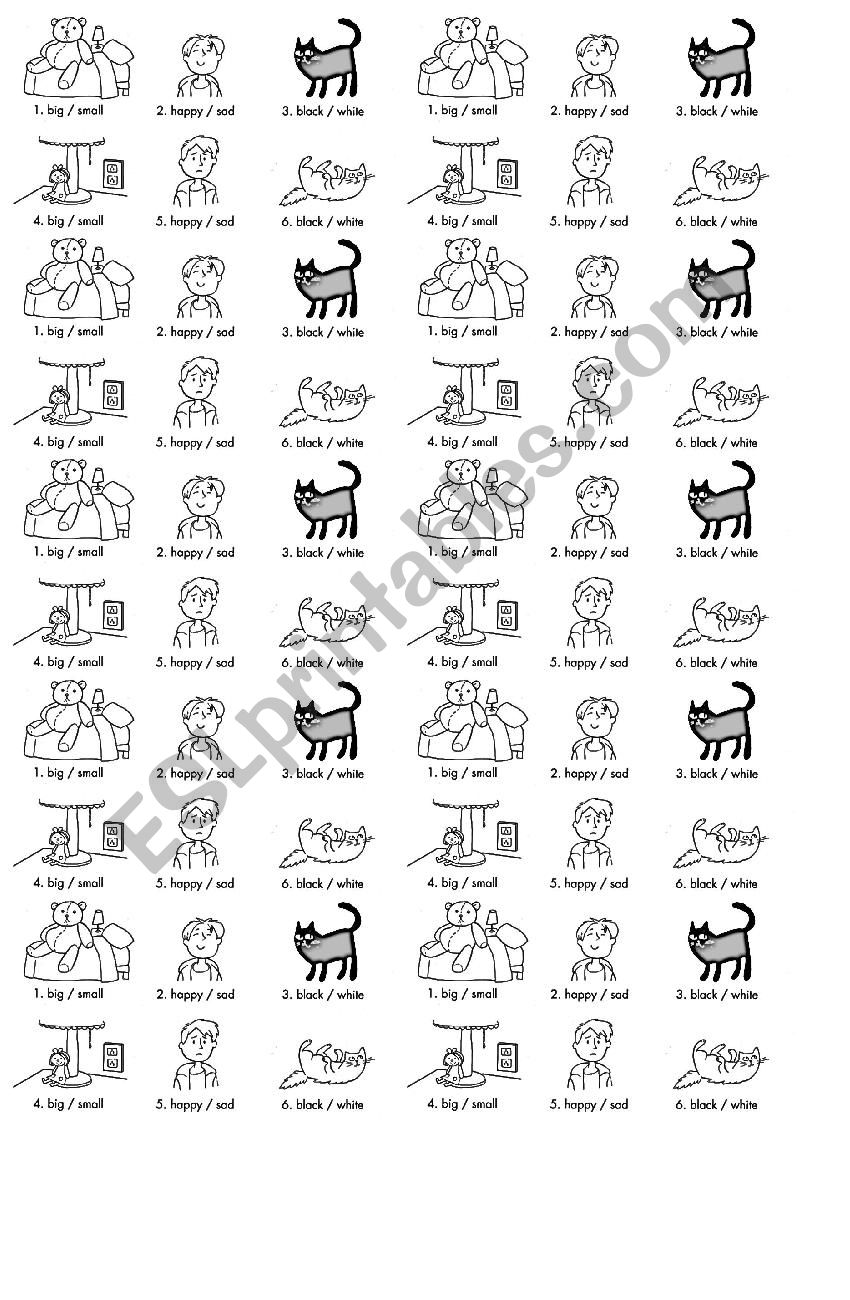 opposite worksheet