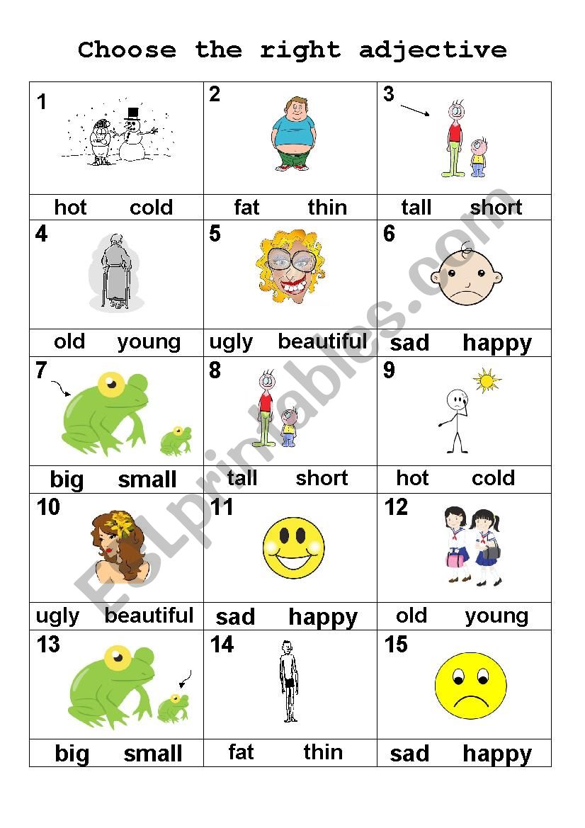 ADJECTIVES worksheet