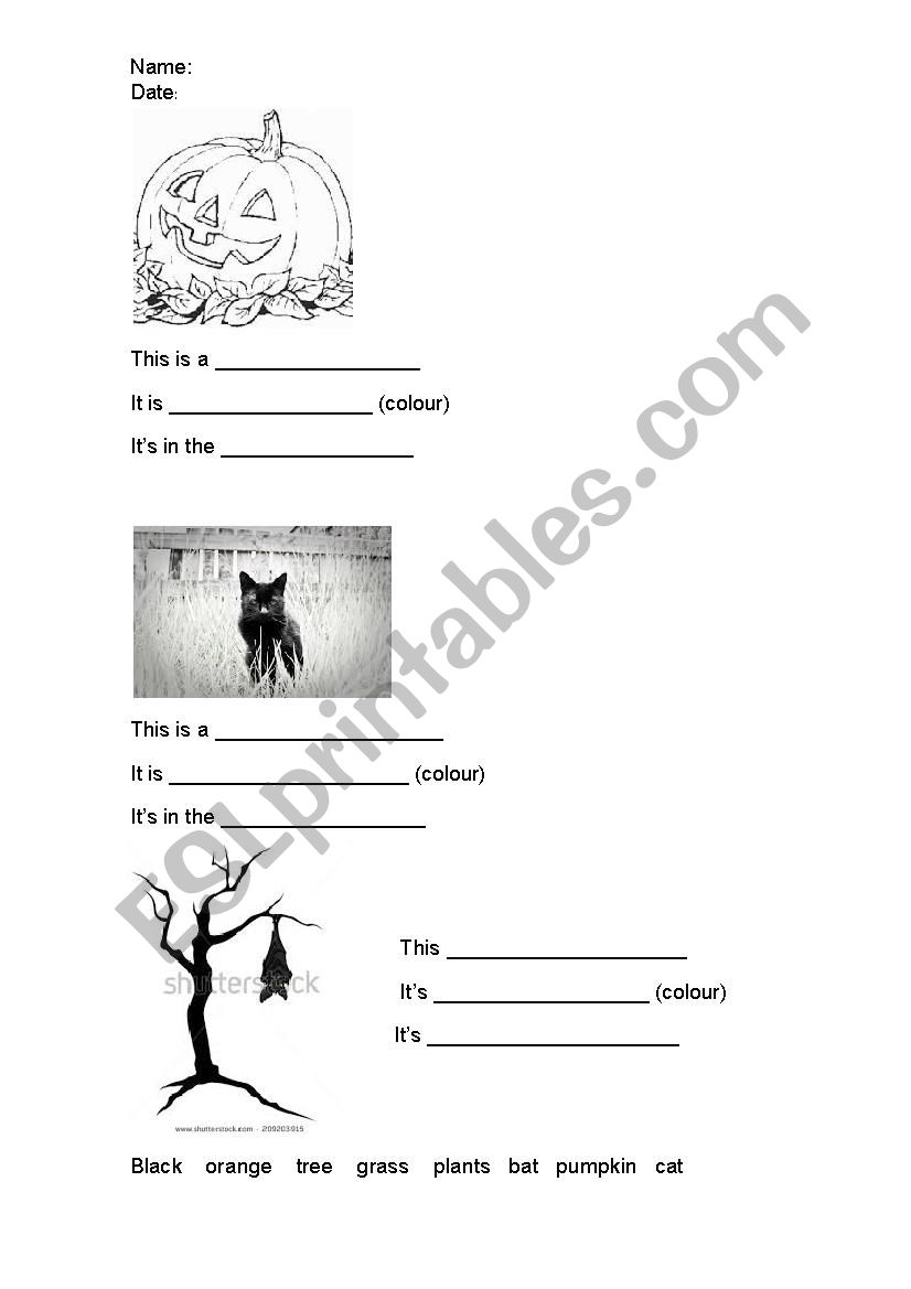 halloween activity worksheet