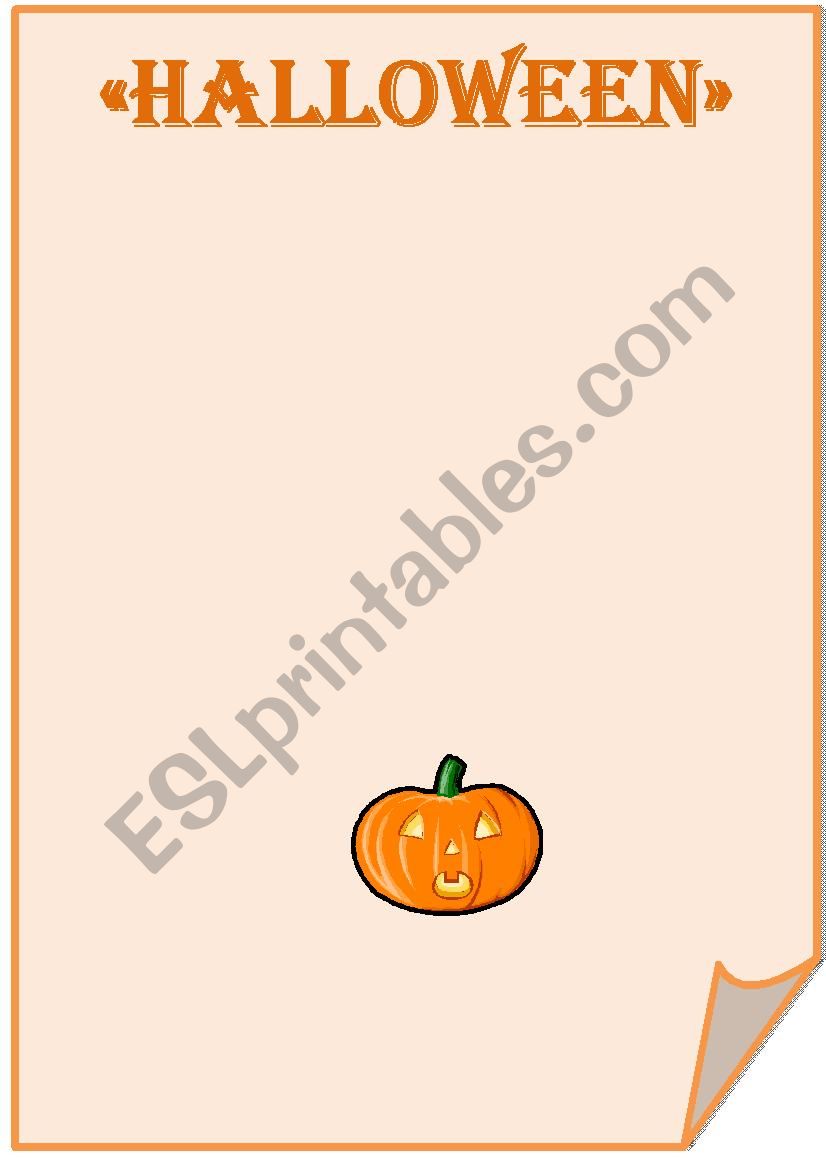 Hallowen Party worksheet