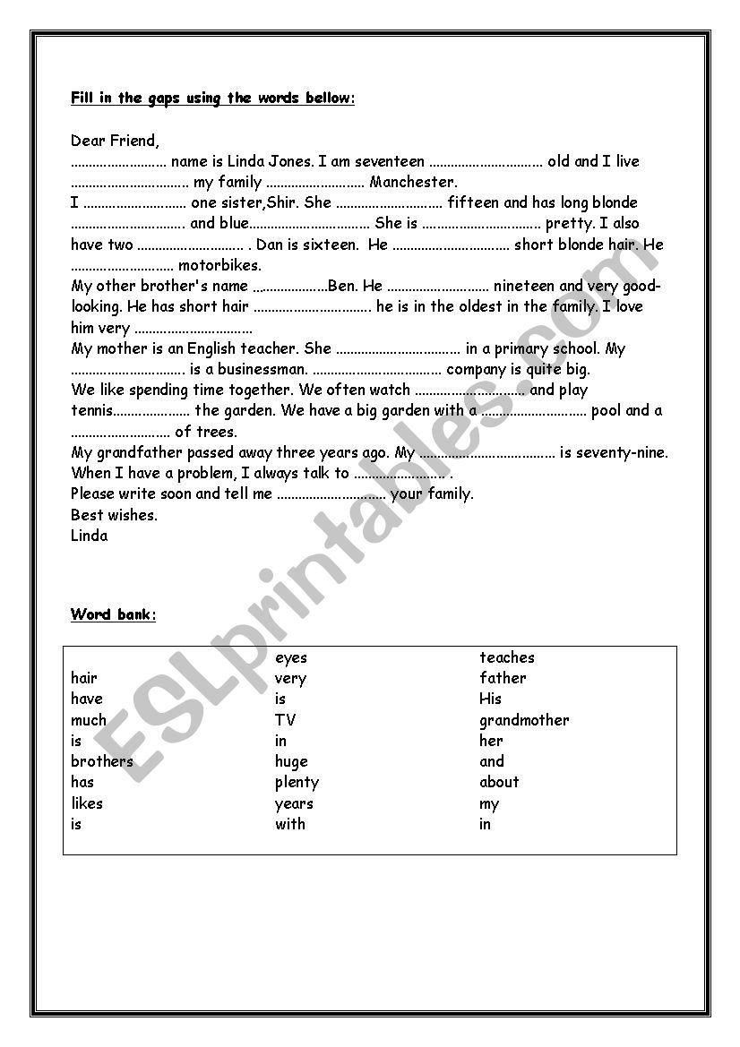 A Letter worksheet