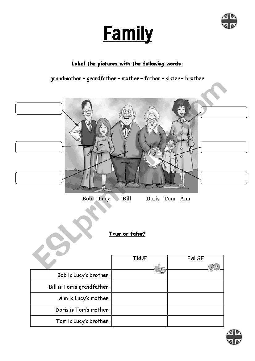 family worksheet