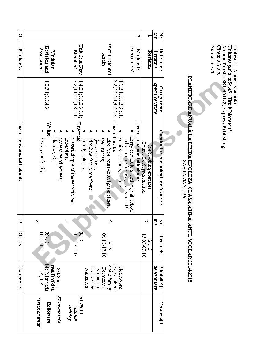 planning lesson worksheet