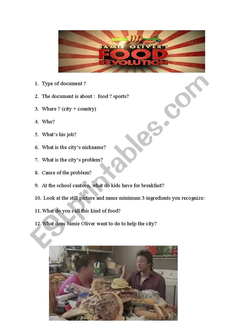 Jamie OliverÂ´s Food Revolution - Listening