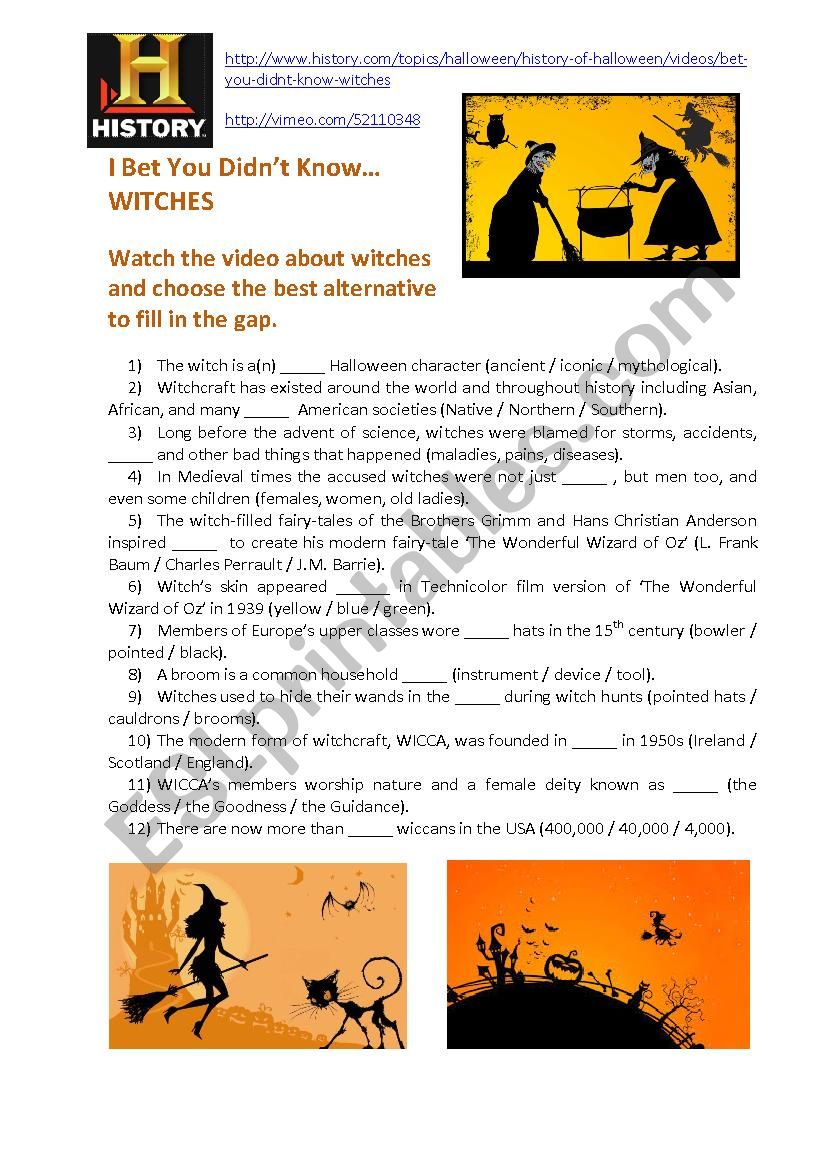 Halloween-related video: I Bet You Didnâ€™t Knowâ€¦ WITCHES