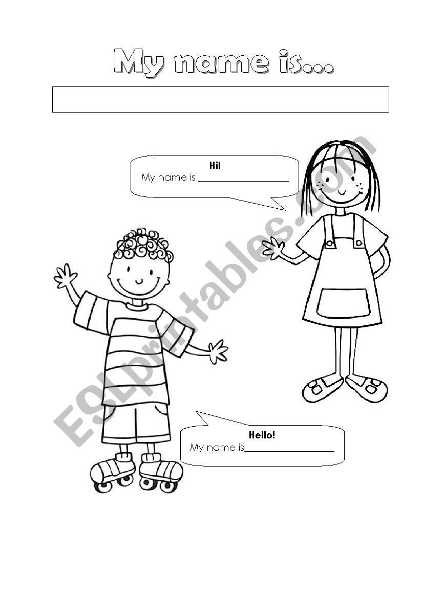 Whats your name? worksheet