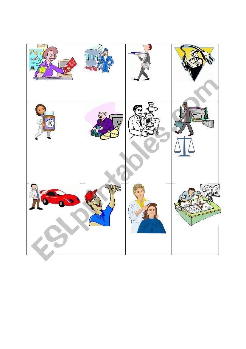 vocab prfoessions worksheet