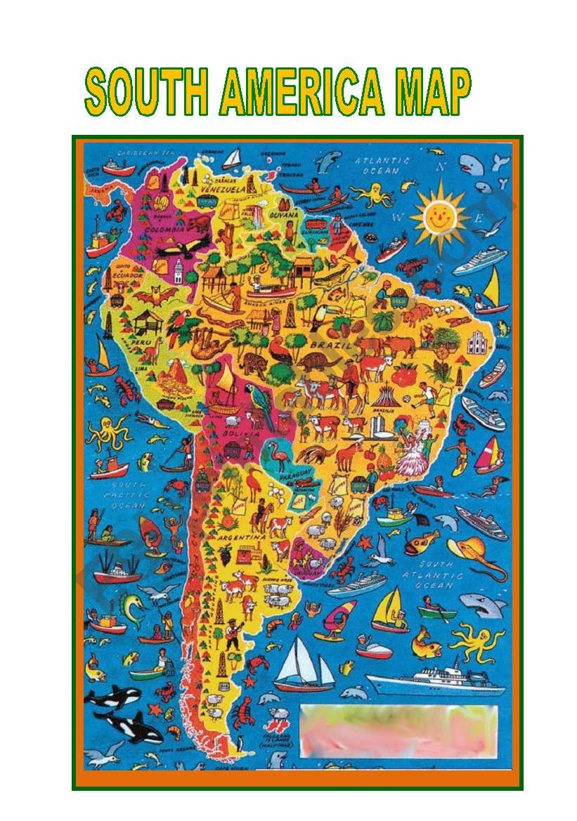 South America Map worksheet