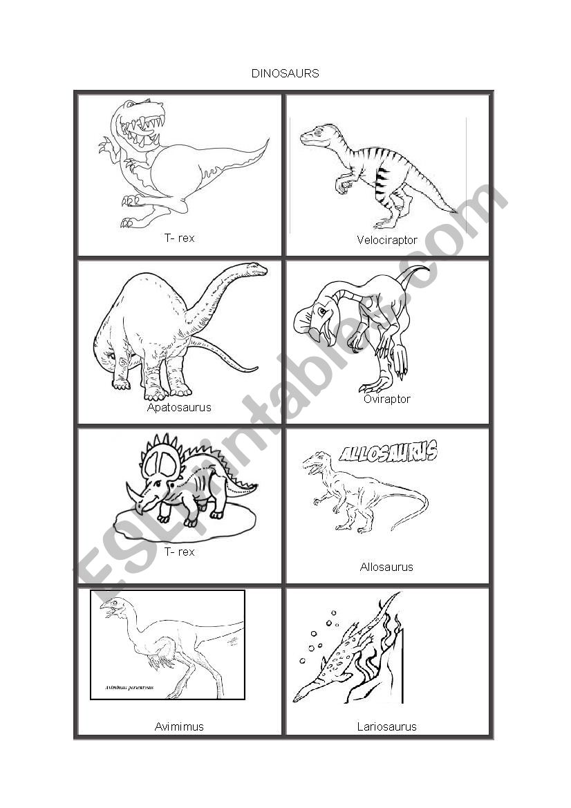 dinosaurs worksheet