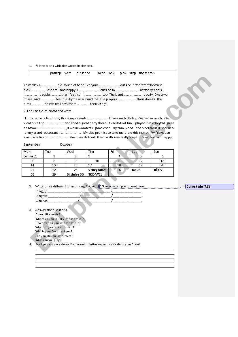 quiz worksheet