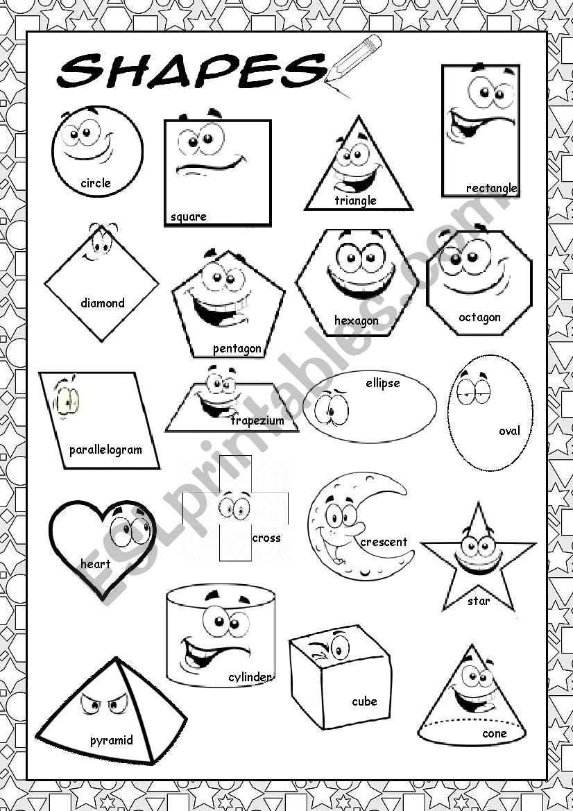 Shapes Picture Dictionary worksheet