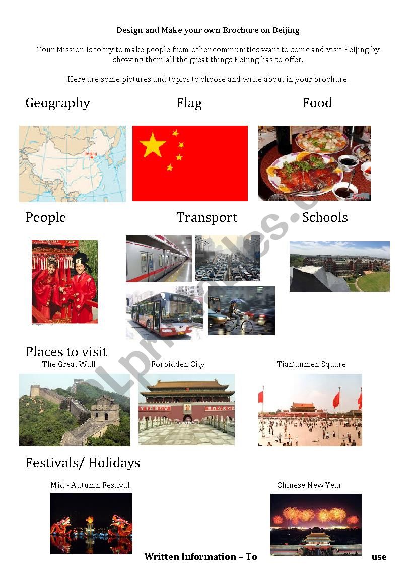 Create your own Beijing Brochure 