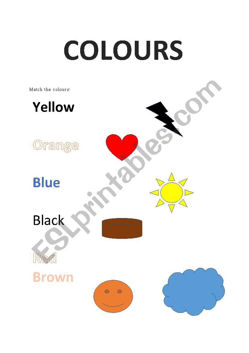 Colours worksheet