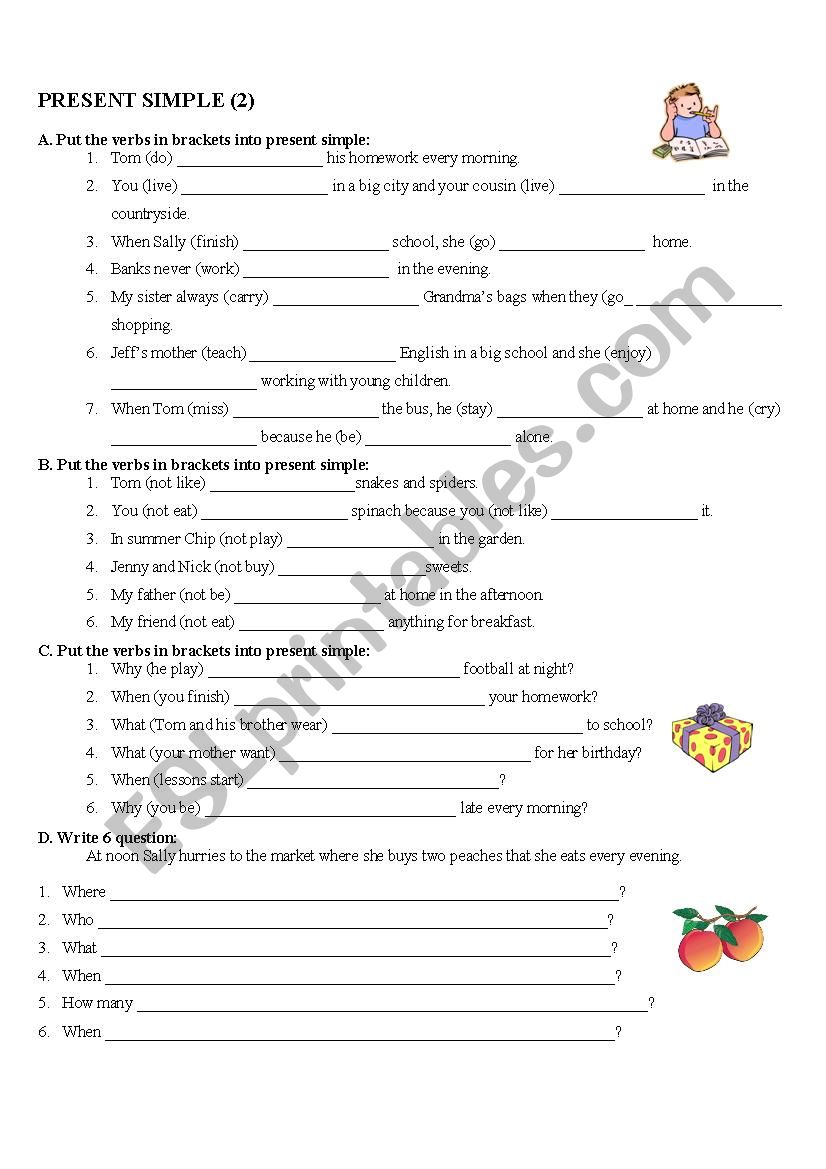 Present Simple worksheet