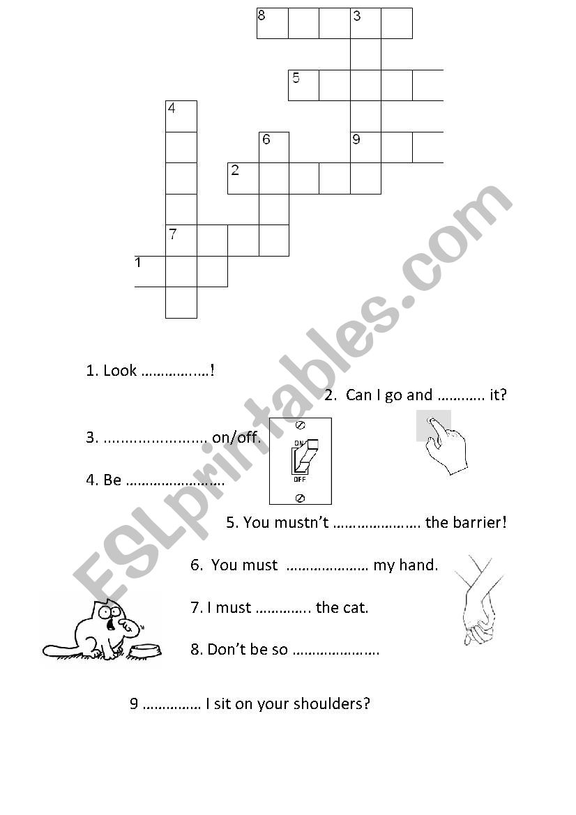 Crossword worksheet