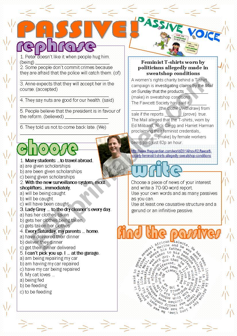 Passive Activities worksheet