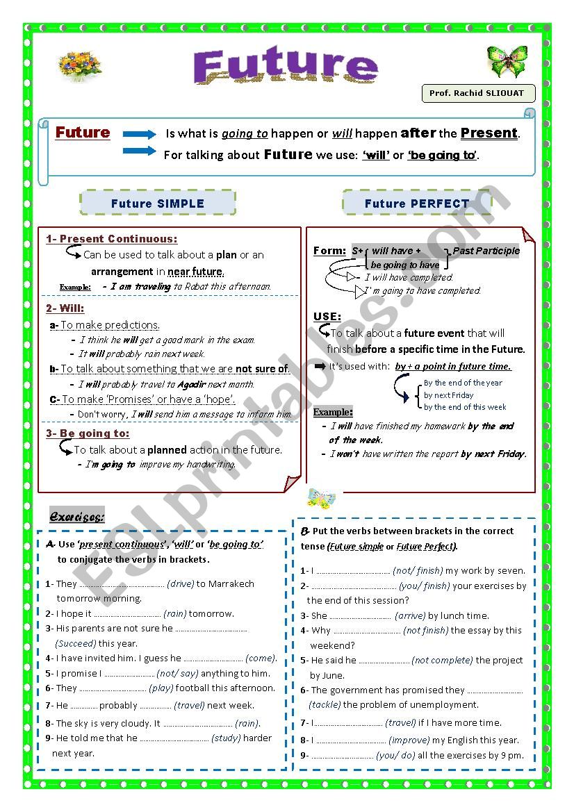 FUTURE TENSE  worksheet