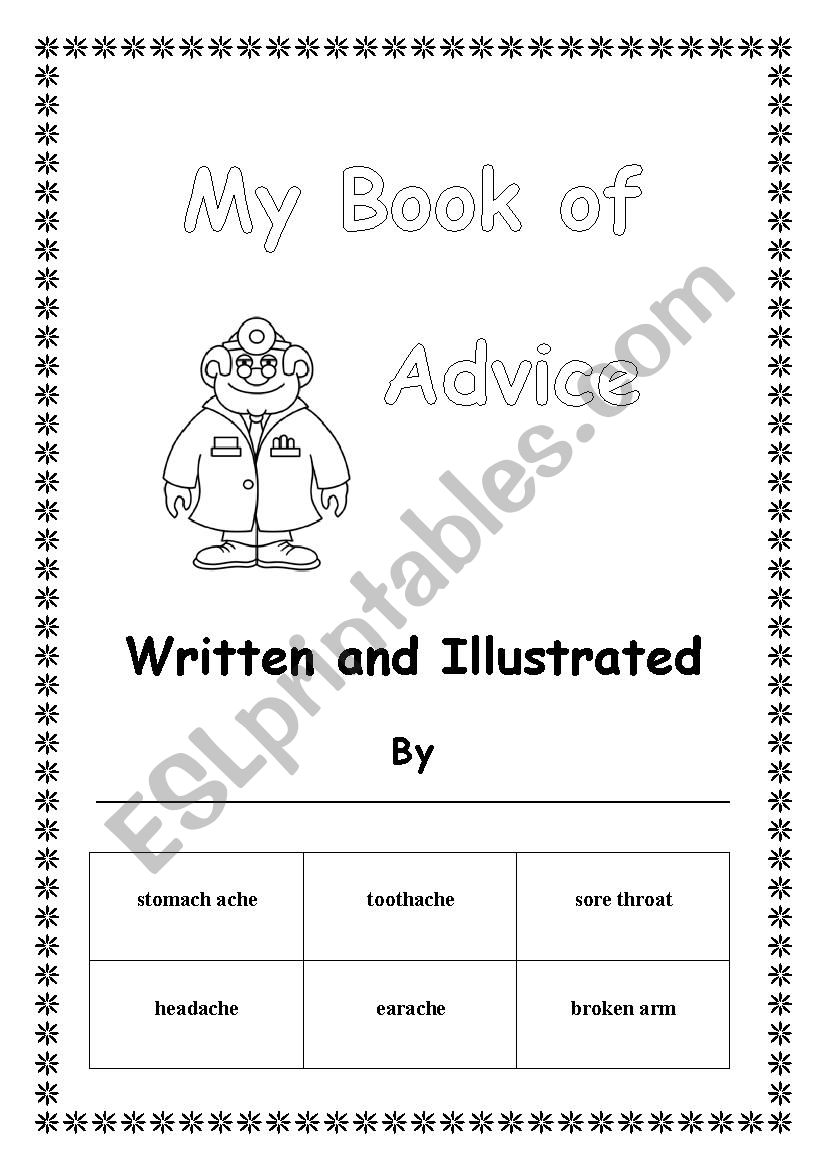 My Book of Illnesses worksheet