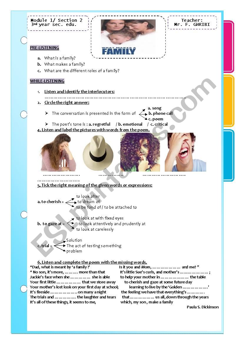 Module 1 section 2  3rd form Tunisian sts