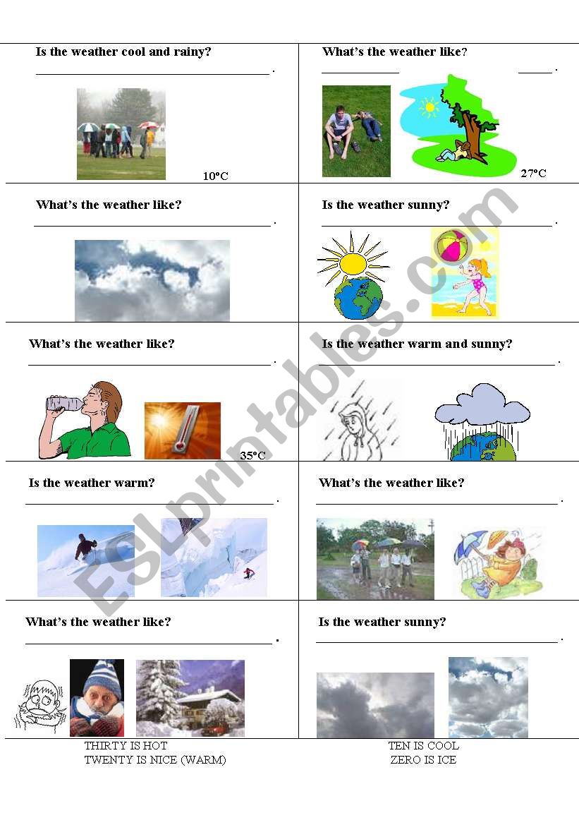 Weather worksheet