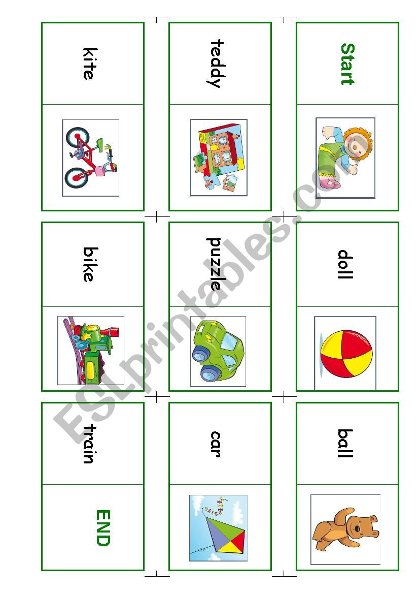 toys domino worksheet