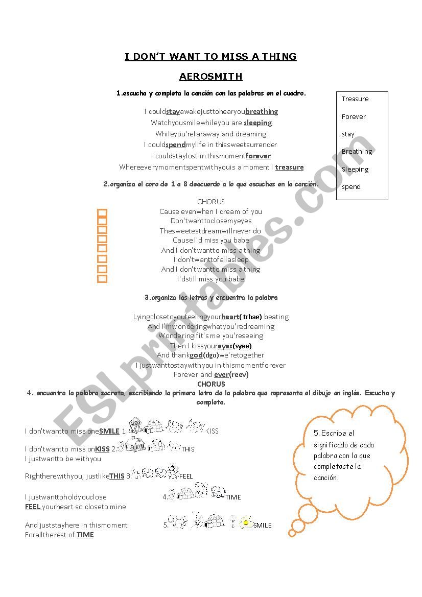 I dont want to miss a thing lyrics