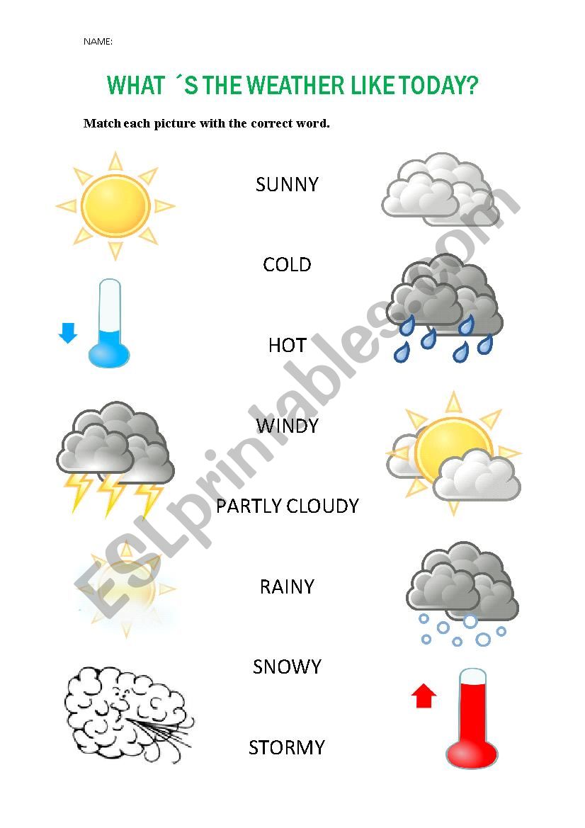 Weather worksheet