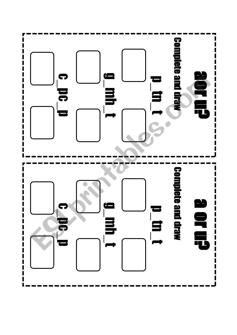 a u worksheet