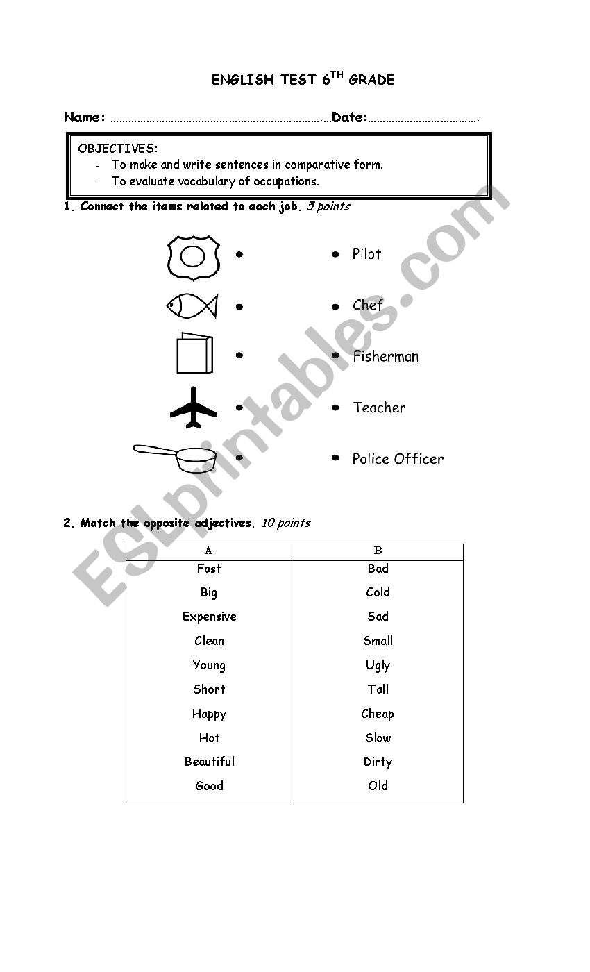 occupations and comparative form