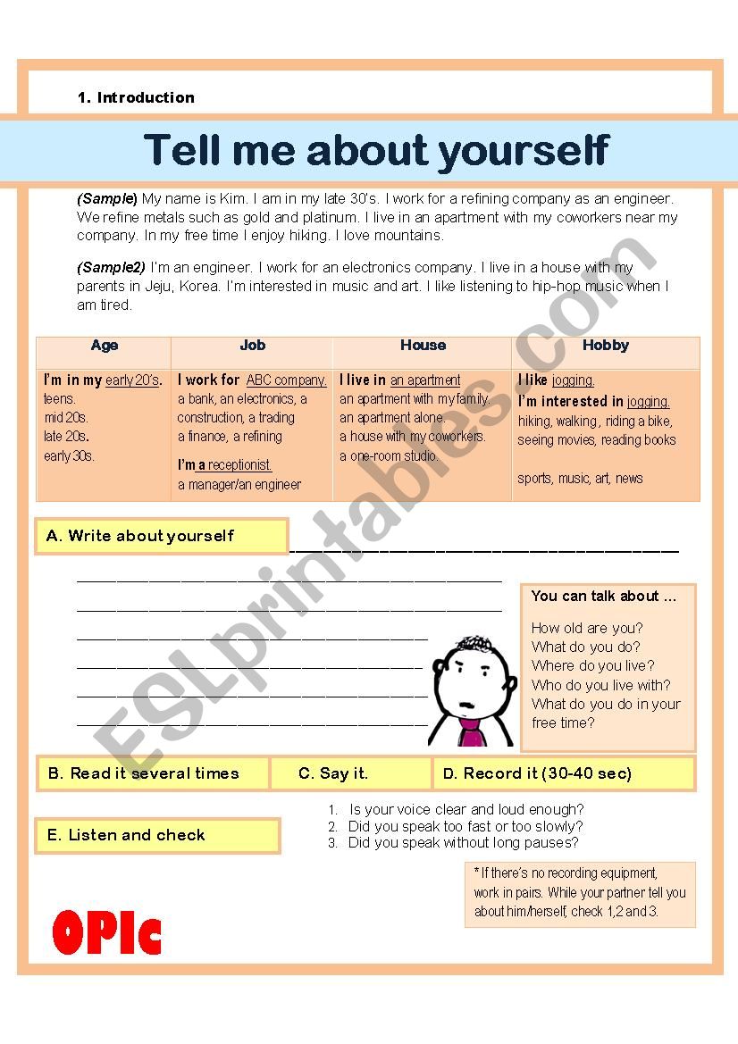Writing_Self introduction_Basic/Adult