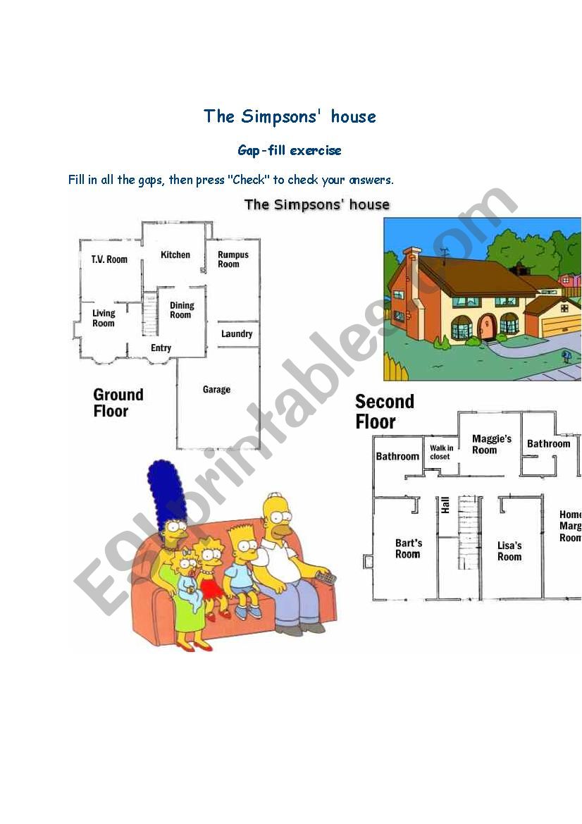 The simpsons worksheet