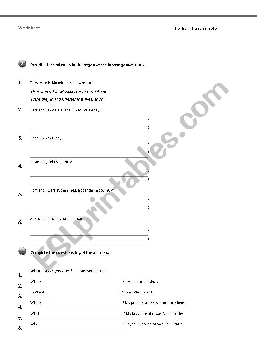 Past Simple worksheet