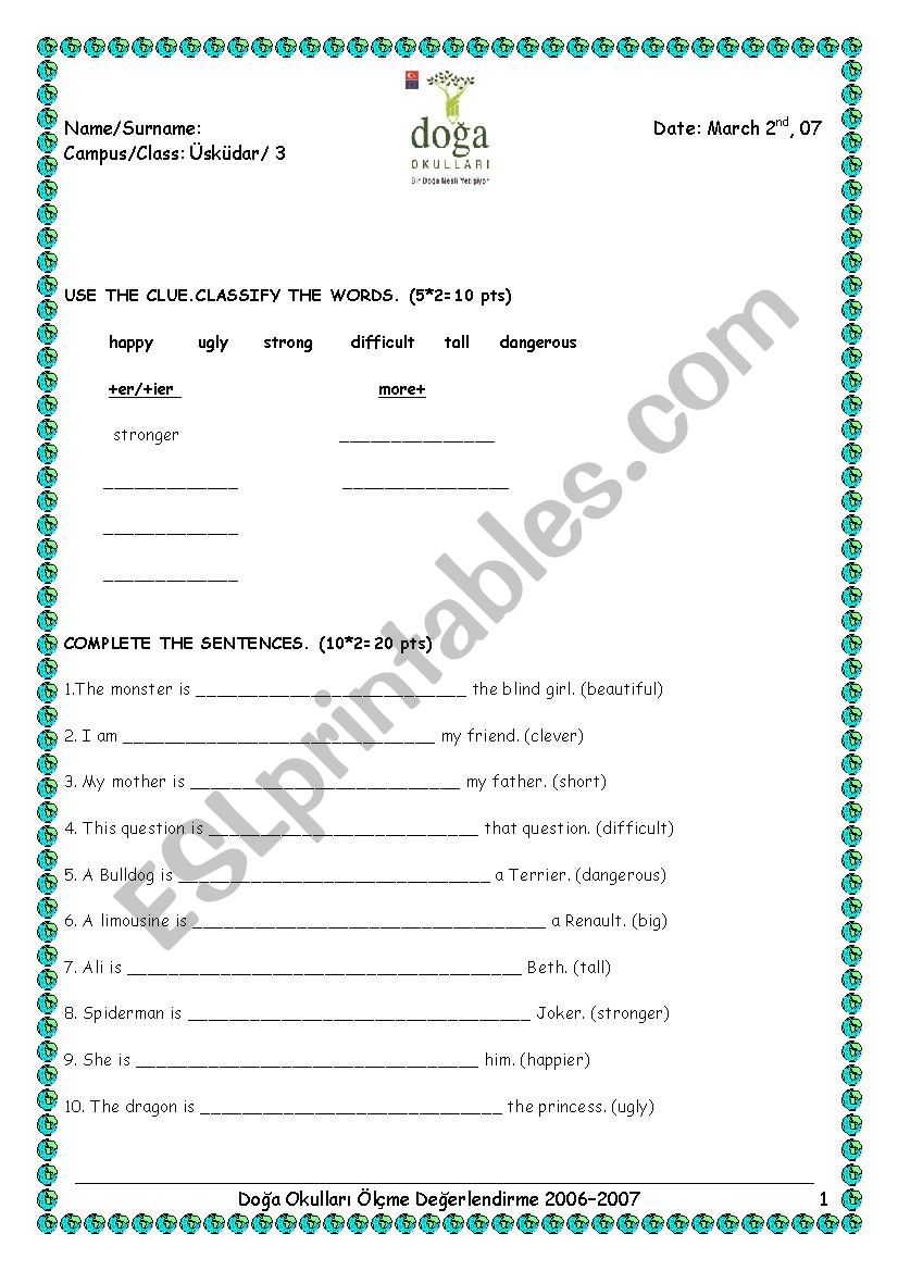 worksheet worksheet