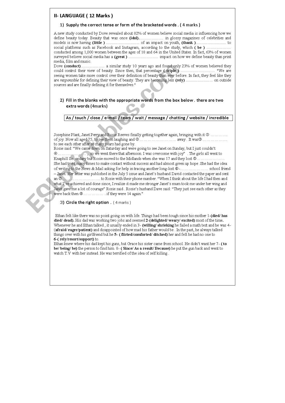 Mid Term Test N1 (2nd Year ) 