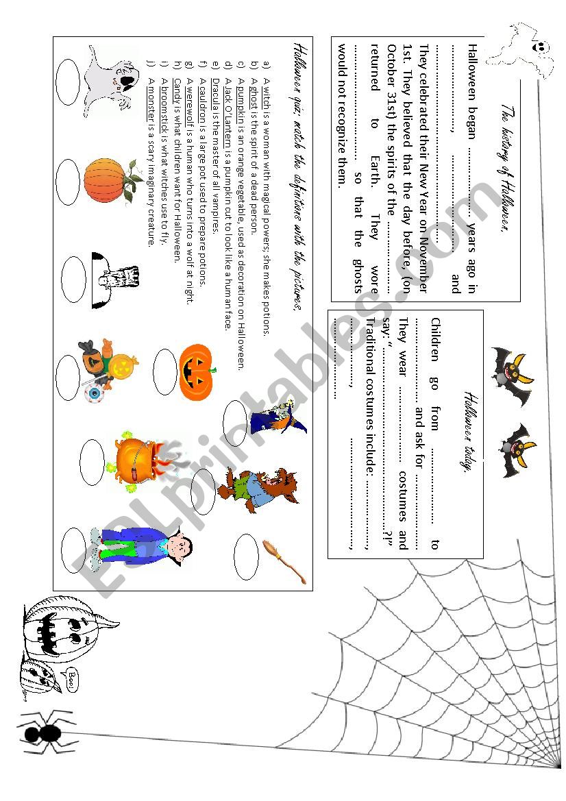 Halloween worksheet worksheet