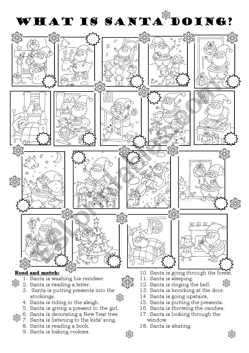 What is Santa doing? worksheet