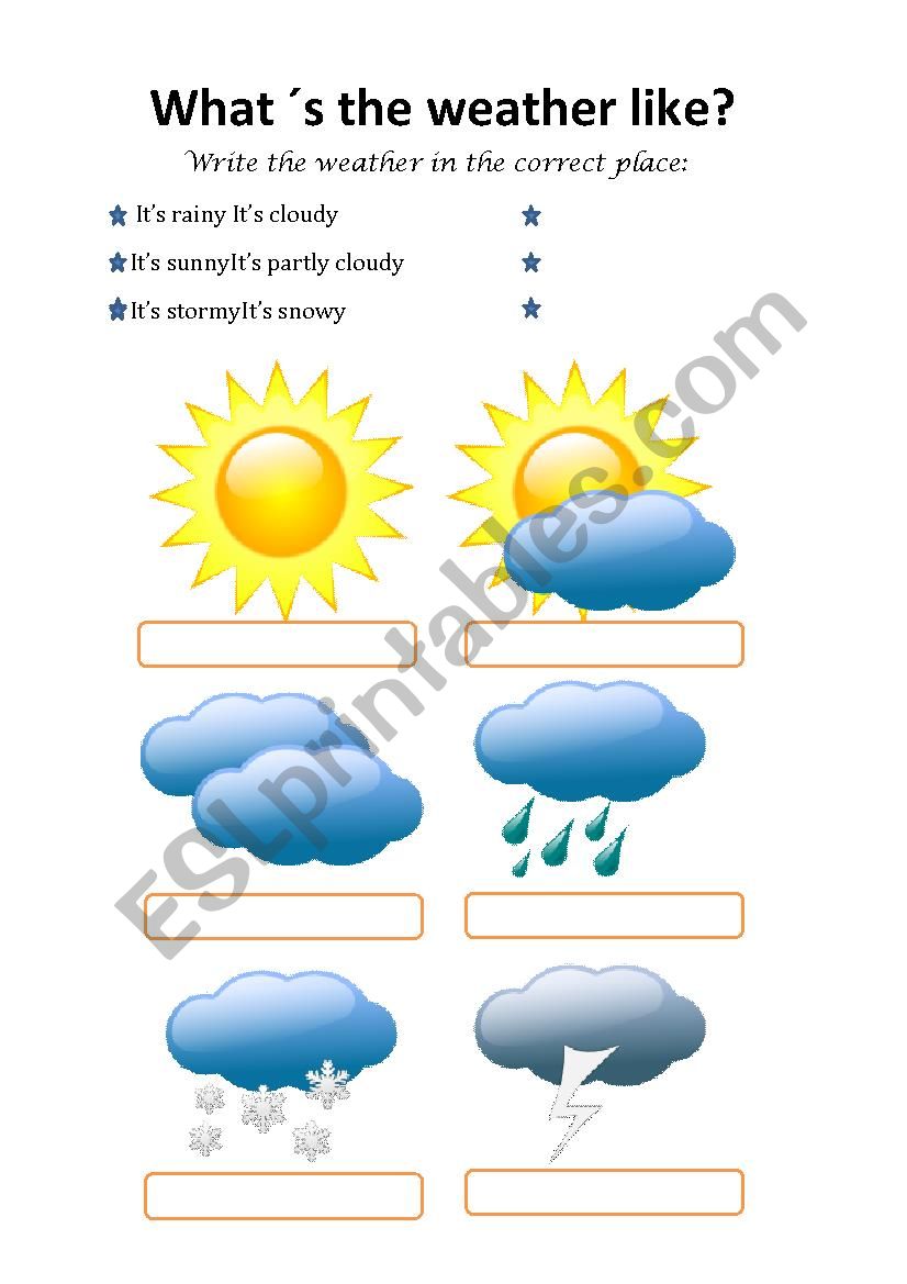 The weather  worksheet