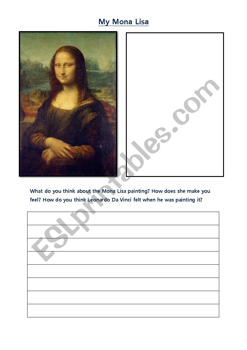 Mona Lisa worksheet