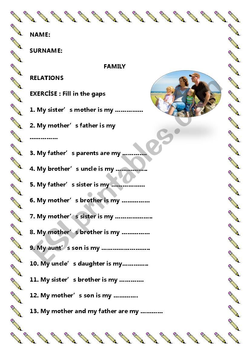 FAMILY RELATIONS FOR YOUNG LEARNERS