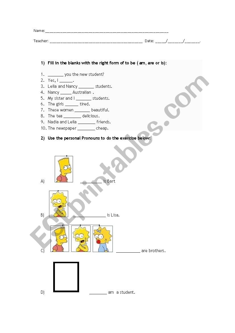 TEST worksheet
