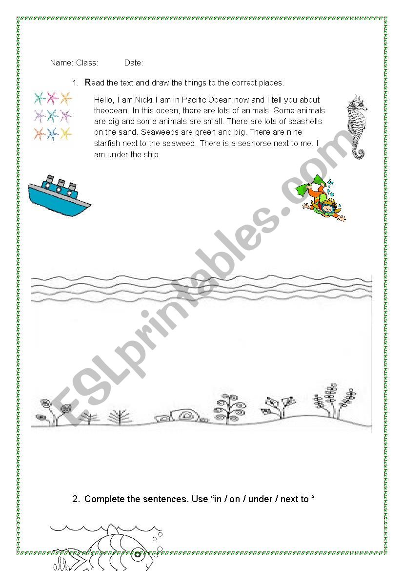 Prepositions of place differentiated 