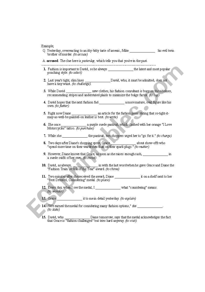 Basic Grammar worksheet