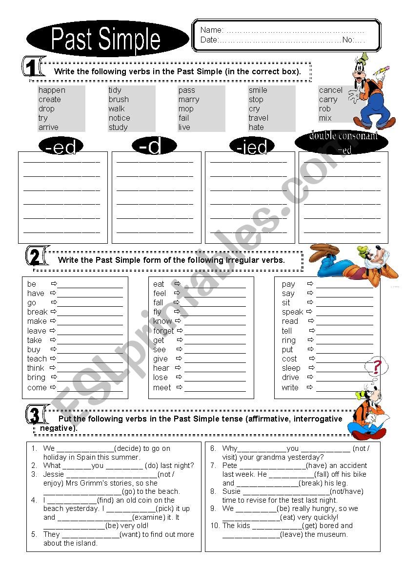 Past Simple worksheet