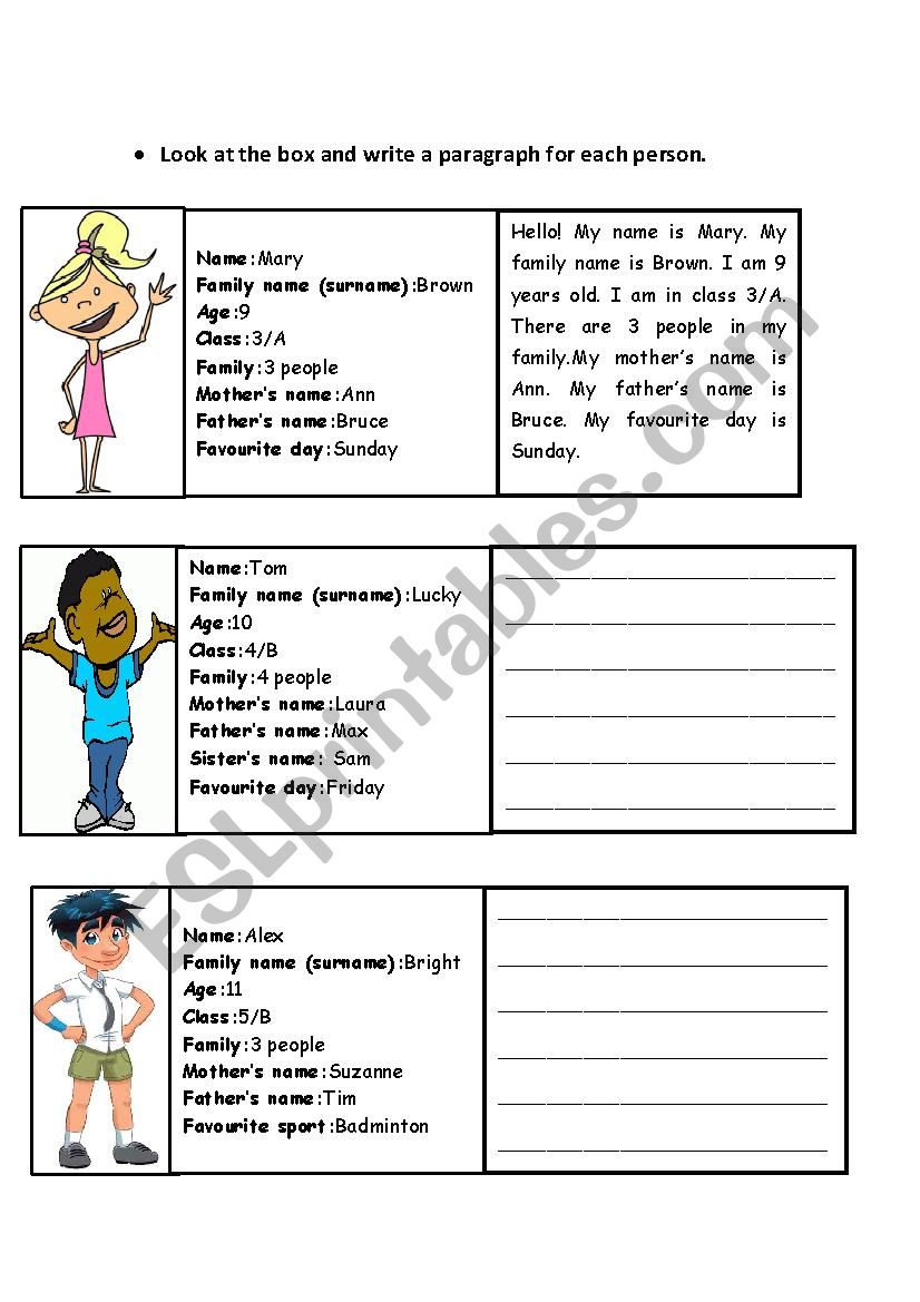 esl writing class activities