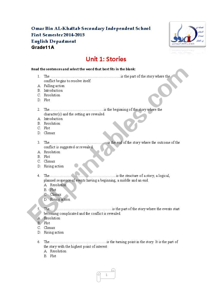 a variety of exercises worksheet